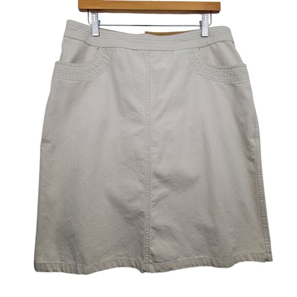 Sportif USA Back Button Tan Skirt Size 12 - Picture 1 of 5